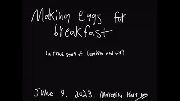 Making eggs for breakfast
